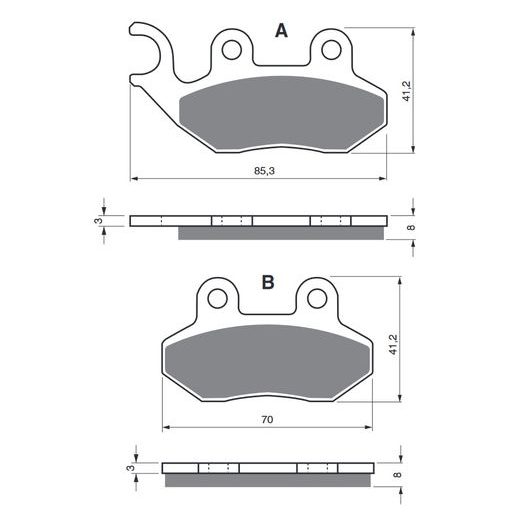 BRZDOVÉ DESTIČKY GOLDFREN 174 S3
