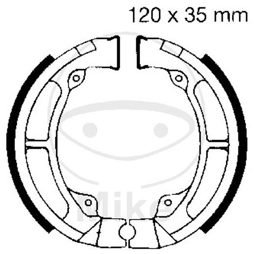 SADA BRZDOVÝCH ČELISTÍ EBC K703 VČETNĚ PRUŽIN