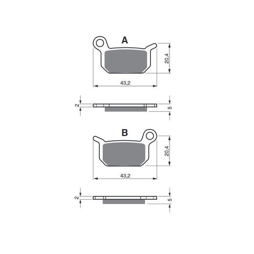 BRZDOVÉ DESTIČKY GOLDFREN 190 K5