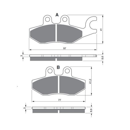 BRZDOVÉ DESTIČKY GOLDFREN 266 AD STREET