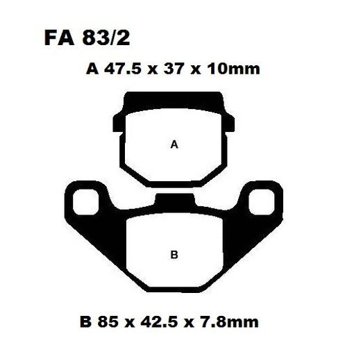 BRZDOVÉ DESTIČKY EBC FA083/2TT
