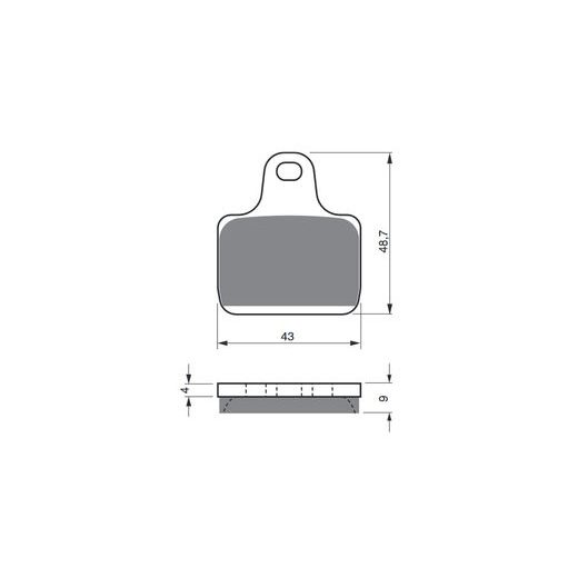 BRZDOVÉ DESTIČKY GOLDFREN 239 S3 (1 SET = 4 PCS)