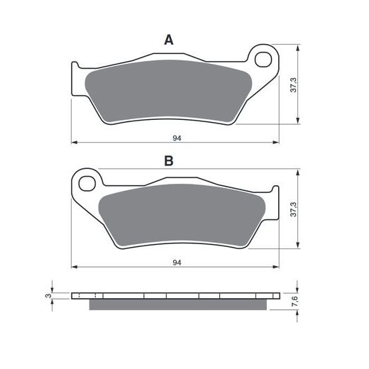 BRZDOVÉ DESTIČKY GOLDFREN 031 S33 OFF-ROAD FRONT