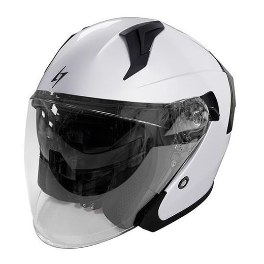 OPEN FACE HELMET STORMER RUN WHITE PEARLY S