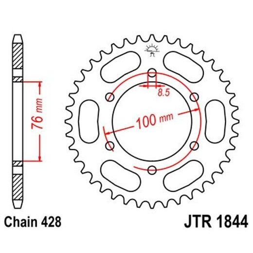 ŘETĚZOVÁ ROZETA JT JTR 1844-52 52 ZUBŮ, 428