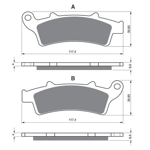 BRZDOVÉ DESTIČKY GOLDFREN 193 S3