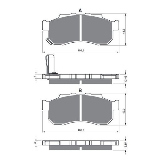 BRZDOVÉ DESTIČKY GOLDFREN 338 S33 OFF-ROAD FRONT