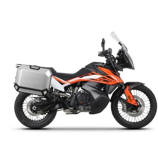 KOMPLETNÍ SADA BOČNÍCH HLINÍKOVÝCH KUFRŮ SHAD TERRA 36L/47L, VČETNĚ MONTÁŽNÍ SADY SHAD KTM ADVENTURE 790 (R)