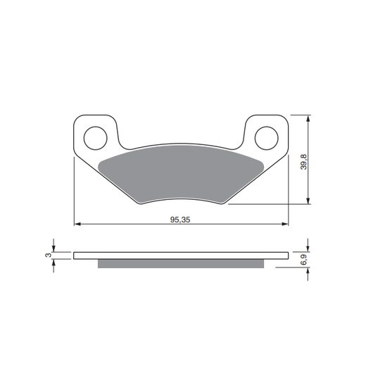 BRZDOVÉ DESTIČKY GOLDFREN 315 S33 STREET REAR