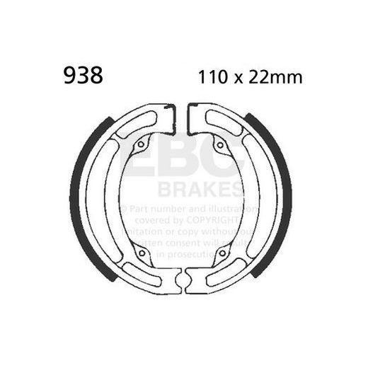 SADA BRZDOVÝCH ČELISTÍ EBC 938