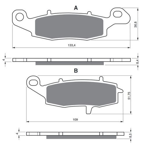 BRZDOVÉ DESTIČKY GOLDFREN 104 AD STREET