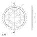 ŘETĚZOVÁ ROZETA SUPERSPROX RFE-478:43-BLK ČERNÝ 43 ZUBŮ, 520 - ŘETĚZOVÉ ROZETY SUPERSPROX - OCELOVÉ - DÍLY