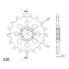 REŤAZOVÉ KOLIEČKO SUPERSPROX CST-1423:17 17 ZUBOV,520