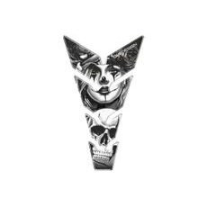 TANK PAD PUIG SKULL & POKER 21435N ČIERNA