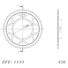REŤAZOVÁ ROZETA SUPERSPROX RFE-1133:53-BLK ČIERNA 53 ZUBOV,420
