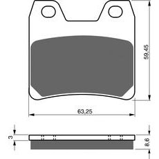 BRZDOVÉ OBLOŽENIE GOLDFREN 222 S33 STREET REAR