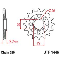 REŤAZOVÉ KOLIEČKO JT JTF 1446-13 13T