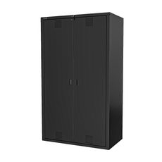 CLOSET FOR OIL STORAGE EQUIPPED WITH KEY LOCK, 3 SLIDING AND HEIGHT ADJUSTABLE SHELVES, OIL COLLECTI LV8 EQA03R ČIERNA