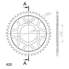 REŤAZOVÁ ROZETA SUPERSPROX RFE-239:43-BLK ČIERNA 43 ZUBOV,420