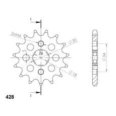 REŤAZOVÉ KOLIEČKO SUPERSPROX CST-264:14 14 ZUBOV,428