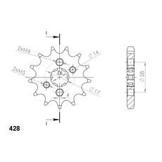 REŤAZOVÉ KOLIEČKO SUPERSPROX CST-277:13 13 ZUBOV,428
