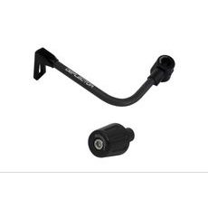 LEVER GUARD ACCOSSATO WITH BLACK HOSE AND JOINT LEFT, ALUMINIUM