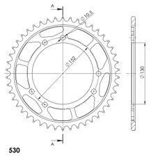 REŤAZOVÁ ROZETA SUPERSPROX RFE-729:46-BLK ČIERNA 46 ZUBOV,530