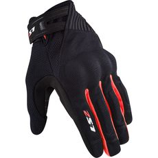 LS2 DART 2 MAN GLOVES BLACK RED