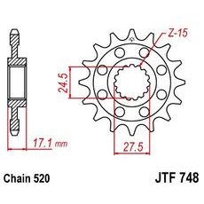 REŤAZOVÉ KOLIEČKO JT JTF 748-14 14 ZUBOV,520