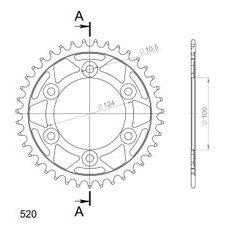 REŤAZOVÁ ROZETA SUPERSPROX RFE-735:39-BLK ČIERNA 39 ZUBOV,520