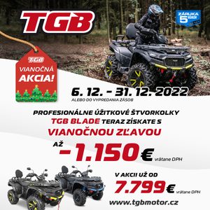 MEGA VIANOČNÁ AKCIA TGB - zľavy až 1.150,-.€