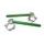 Aluminium-forged clip-ons ACCOSSATO with metal clamp composed of 2 half-rings 10 degrees inclination, green