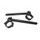 Aluminium-forged clip-ons ACCOSSATO with metal clamp composed of 2 half-rings 10 degrees inclination, black