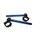 Aluminium-forged clip-ons ACCOSSATO with metal clamp composed of 2 half-rings 10 degrees inclination, blue