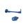Lever guard ACCOSSATO with blue hose and joint right, aluminium