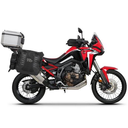 COMPLETE SET OF SHAD TERRA TR40 ADVENTURE SADDLEBAGS AND SHAD TERRA ALUMINIUM 55L TOPCASE, INCLUDING MOUNTING KIT SHAD HONDA CRF 1100 AFRICA TWIN