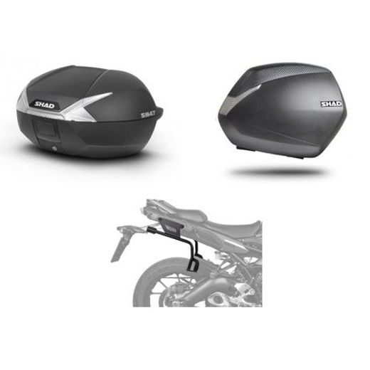 SADA PLASTOVÝCH KUFROV SH36+SH47 (ČIERNA/BIELA) PRE TRK 702 / 702X