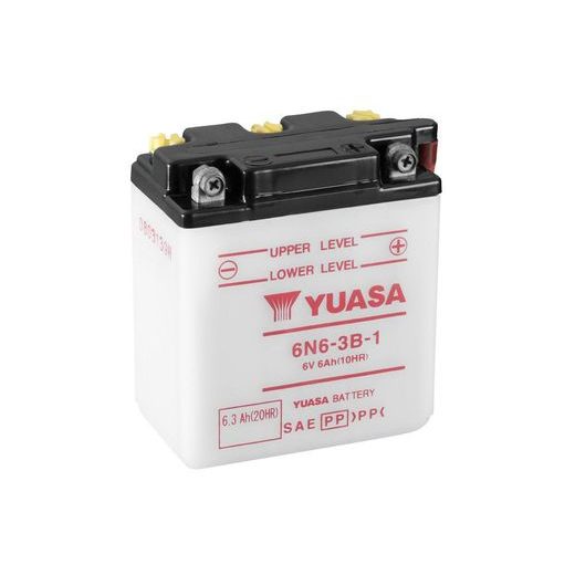 CONVENTIONAL 6V BATTERY WITH ACID YUASA 6N6-3B-1