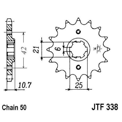 REŤAZOVÉ KOLIEČKO JT JTF 338-16 16 ZUBOV,530