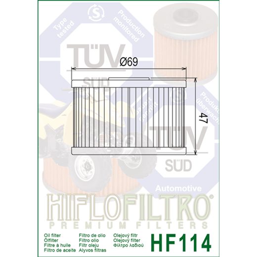 OLEJOVÝ FILTER HIFLOFILTRO HF114