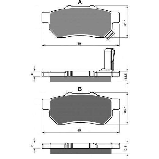 BRZDOVÉ OBLOŽENIE GOLDFREN 341 S33 OFF-ROAD REAR