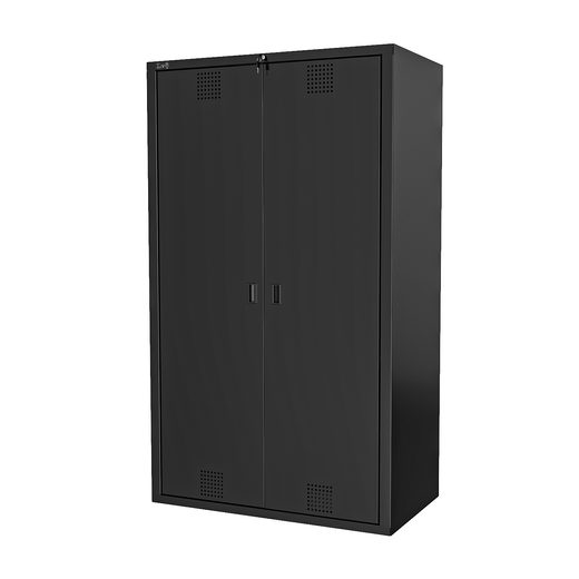 CLOSET FOR OIL STORAGE EQUIPPED WITH KEY LOCK, 3 SLIDING AND HEIGHT ADJUSTABLE SHELVES, OIL COLLECTI LV8 EQA03R ČIERNA