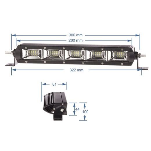 SHARK LED LIGHT BAR , ETI LED, 11",50W - LED SVETLO - SVETEĽNÁ RAMPA