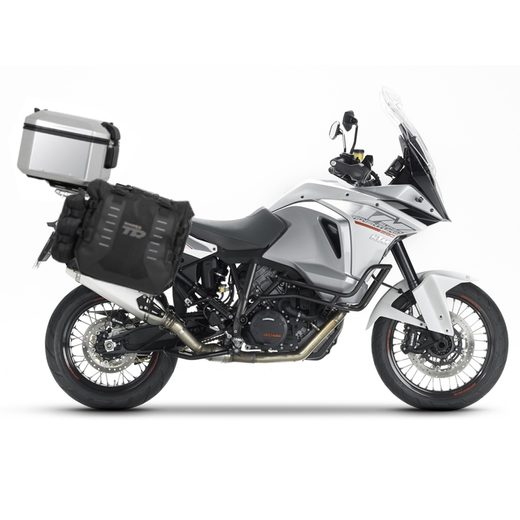 COMPLETE SET OF SHAD TERRA TR40 ADVENTURE SADDLEBAGS AND SHAD TERRA ALUMINIUM 55L TOPCASE, INCLUDING MOUNTING KIT SHAD KTM ADVENTURE 1090, 1190, SUPER ADVENTURE 1290 (R, S)