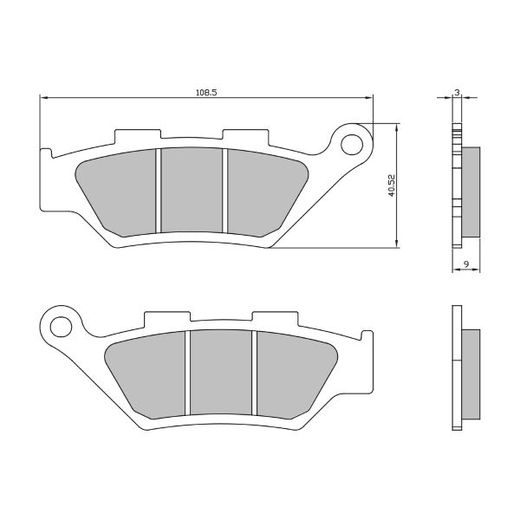 BRZDOVÉ OBLOŽENIE RMS 225103760 PREDNÉ HOMOLOGATED ORGANIC