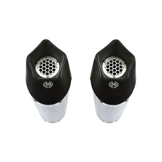 DUAL SLIP-ON EXHAUST GPR GPE ANN. T.75.GPAN.TO BRUSHED TITANIUM INCLUDING REMOVABLE DB KILLERS AND LINK PIPES