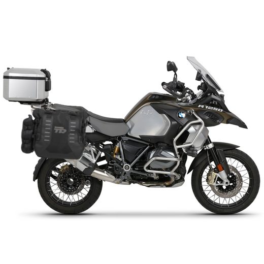 COMPLETE SET OF SHAD TERRA TR40 ADVENTURE SADDLEBAGS AND SHAD TERRA ALUMINIUM 55L TOPCASE, INCLUDING MOUNTING KIT SHAD BMW R 1200 GS ADVENTURE/ R 1250 GS ADVENTURE