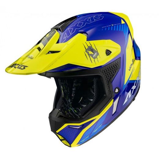 MOTOKROSOVÁ HELMA AXXIS WOLF ABS STAR TRACK C17 MATNÁ MODRÁ M