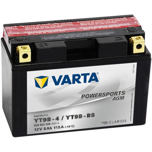 VARTA 12V/8AH - MOTO LF (YT9B-4/YT9B-BS)