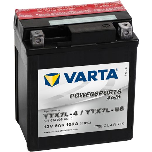 VARTA 12V/6AH - MOTO LF (YTX7L-4/YTX7L-BS)